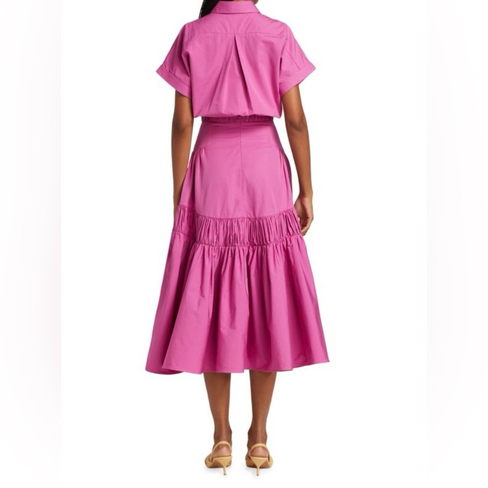 Silvia Tcherassi NWT Fuchsia Pink Miniato Cotton Poplin Shirt Dress Size XS - Picture 11 of 11
